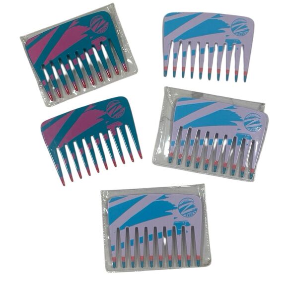 New 90s Mebco Volume Lift Comb & Pouch Purse Size 5 pieces Original - Picture 1 of 6